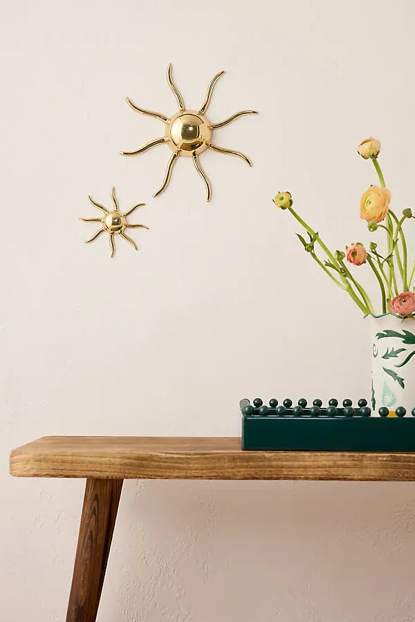 Sunny Small Sun Wall Decoration - Brass product