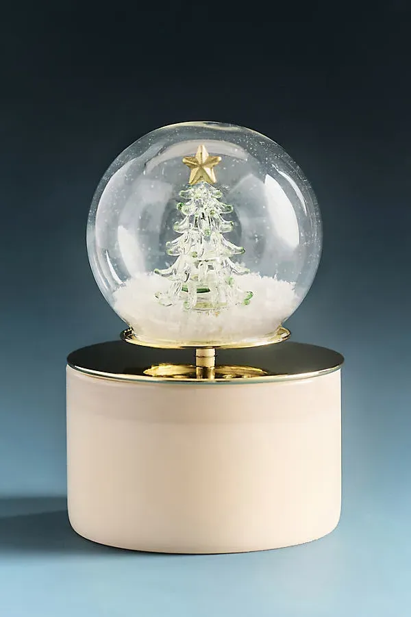 Merry Music Box Fresh Balsam & Cedarwood Glass Candle - Gold by Anthropologie, alternate view
