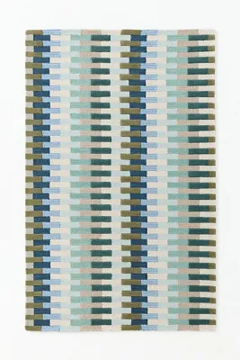 Acer Hand Tufted Geometric Rug - Green, Wool product