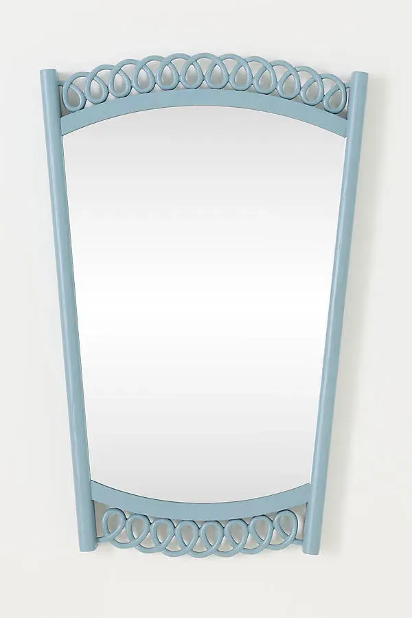 Ada Loop Wall Mirror - Blue, Wood product