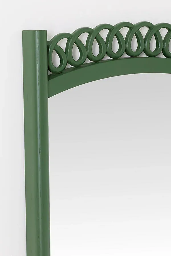 Ada Loop Wood Wall Mirror - Green product