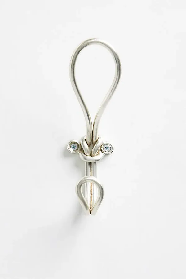 Adeline Knotted Hook - Silver, Brass by Anthropologie