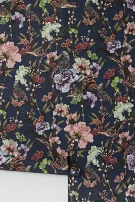 Ainsley Garden Illustrated Wallpaper - Blue product