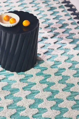 Akna Handwoven Indoor/Outdoor Rug - Blue, Polyester product