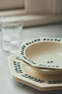 Alana Stoneware Dinner Plate Set of 4 - Green by Anthropologie, alternate view