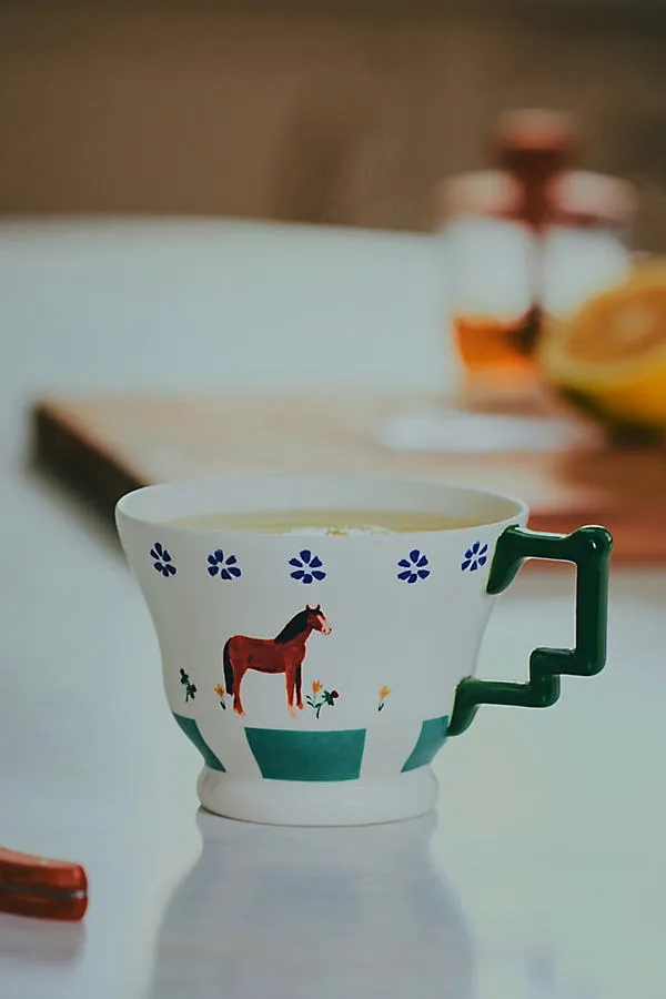 Alana Stoneware Mug - Blue by Anthropologie