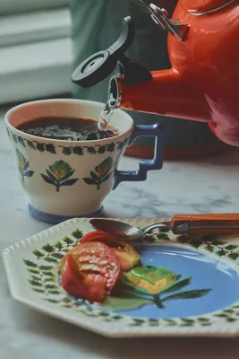Alana Stoneware Mug - Green by Anthropologie, alternate view