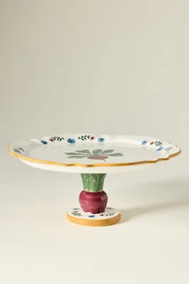 Alana Stoneware Radish Cake Stand by Anthropologie, alternate view
