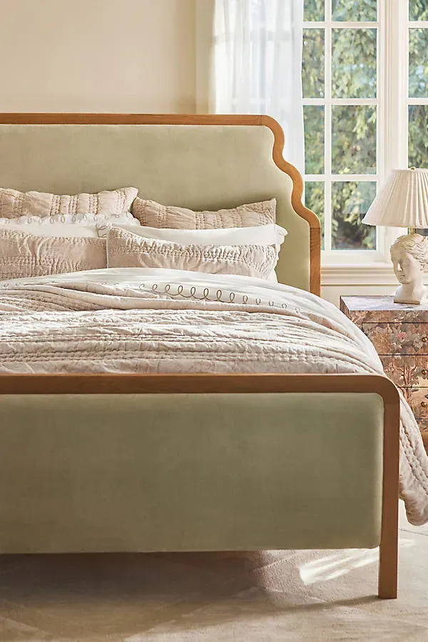 Alastair King Quilt - White, Velvet Cotton by Anthropologie