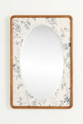 Alessia Patterned Portrait Mirror - Floral Frame product