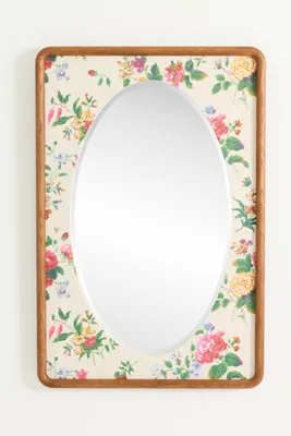 Alessia Patterned Portrait Mirror - Pink product