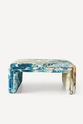 Alexander Coffee Table Ottoman - Green, Polyester product