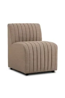 Alexander Modular Dining Banquette Armless Chair - Brown, Linen product