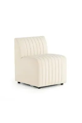 Alexander Modular Dining Banquette Armless Chair - Ivory, Polyester product