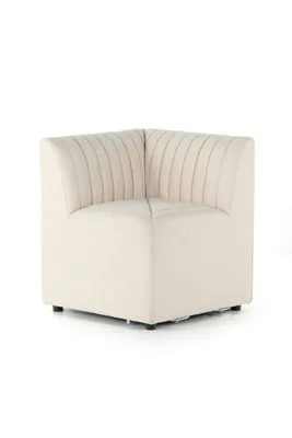 Alexander Modular Dining Banquette Corner Chair - Ivory, Polyester product