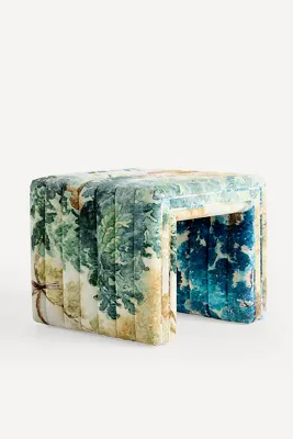 Alexander Rectangular Ottoman - Green, Polyester product