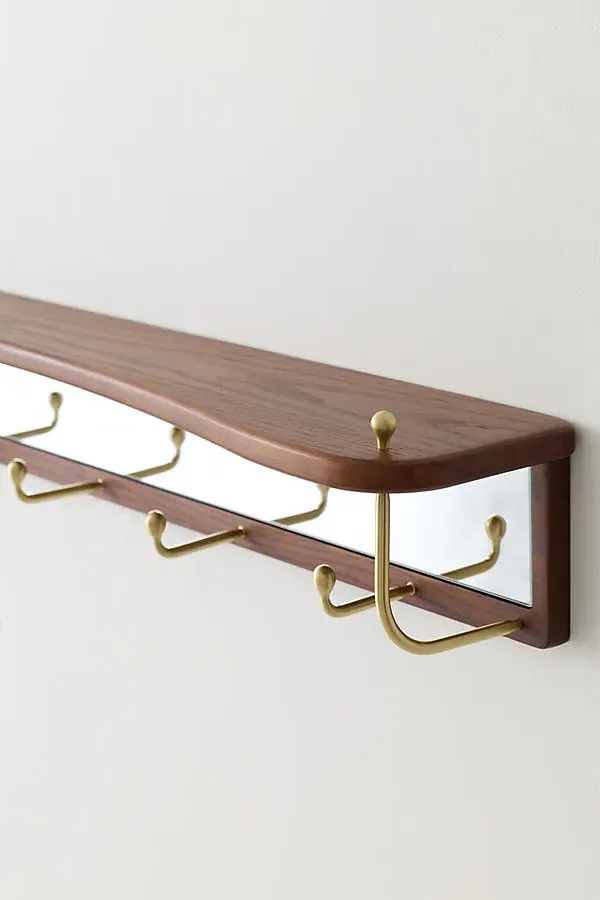 Alexandria Hook Rack - Brown, Plywood product