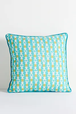 Allani Cotton Hand-Tufted Indoor/Outdoor Pillow - Blue, Polyester product