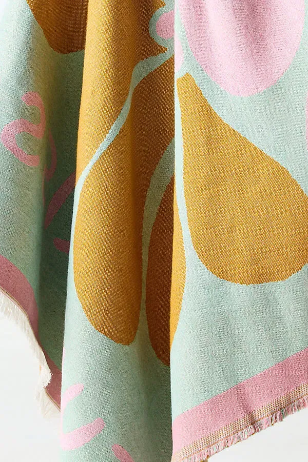 Allani Woven Flower Throw Blanket - Green, Polyester product