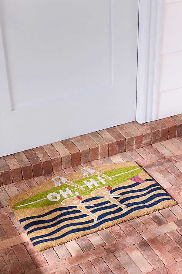 Aloha Surfer Coir Printed Doormat - Green product
