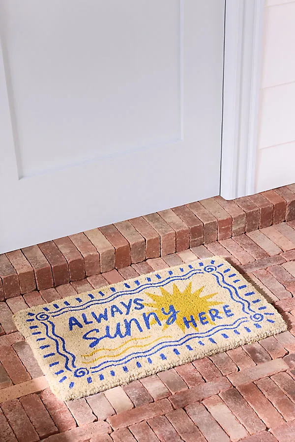 Always Sunny Printed Doormat - Blue, Coir product