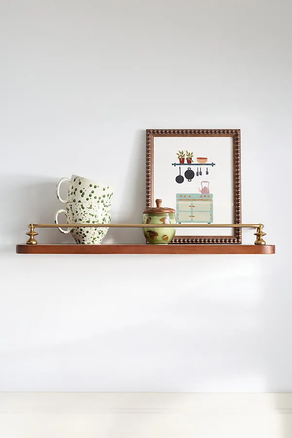 Amara Floating Single Shelf - Ash Wood by Anthropologie