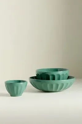 Amelie Latte Pasta Bowls Set of 4 - Green product