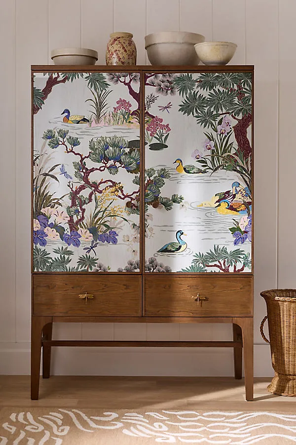 Ames Hutch - Blue, Wood by Anthropologie