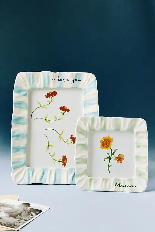 Amma Ruffle Picture Frame - Stoneware product