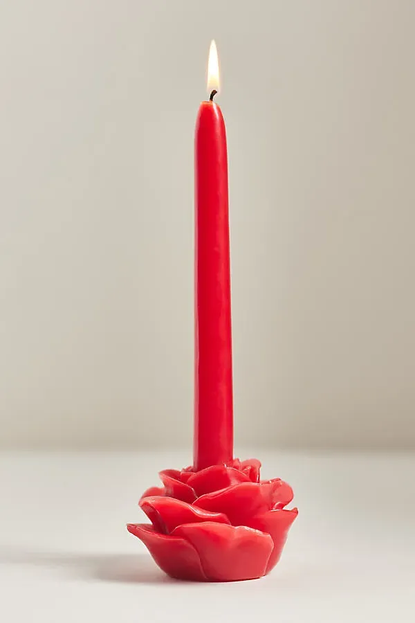 Amour Rose Decorative Shaped Wax Candle - Red, Cotton product