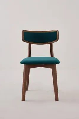 Amy Set of 2 Dining Chairs - Blue, Velvet product