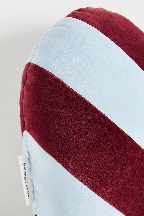 Andie Heart-Shaped Cushion - Blue, Cotton Velvet product
