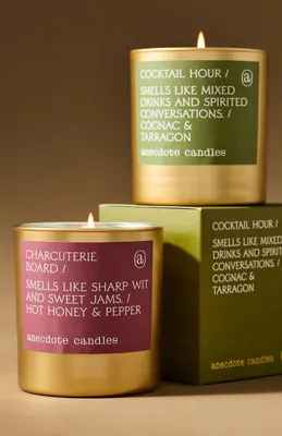Anecdote Gourmand Cocktail Hour Glass Candle - Green, Cotton product