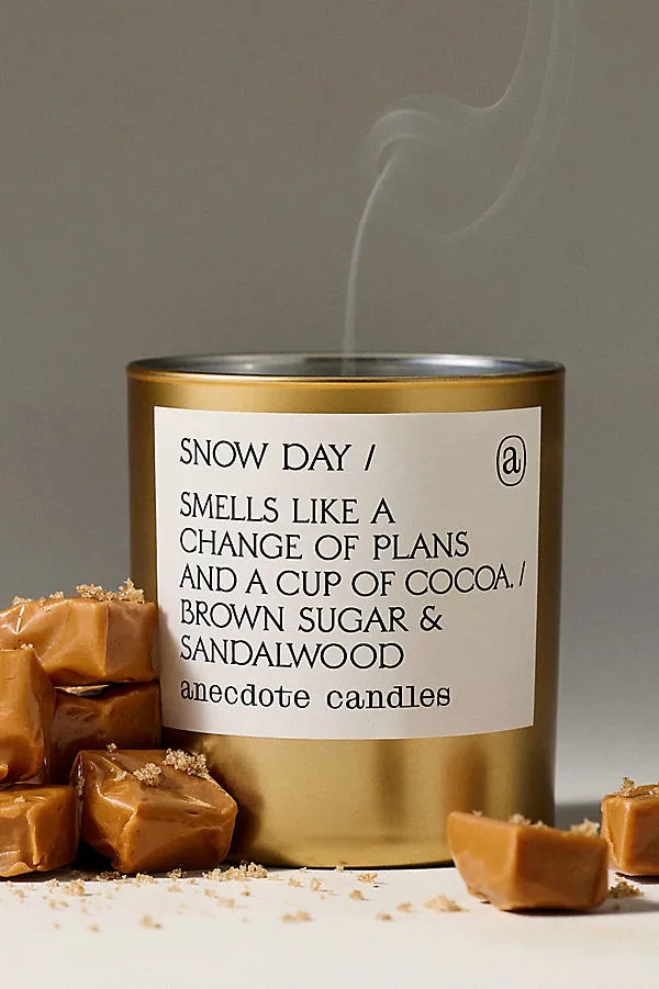 Anecdote Gourmand Snow Day Boxed Glass Candle - Gold by Anthropologie