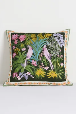 Anela Printed Animal Pillow - Green, Cotton product