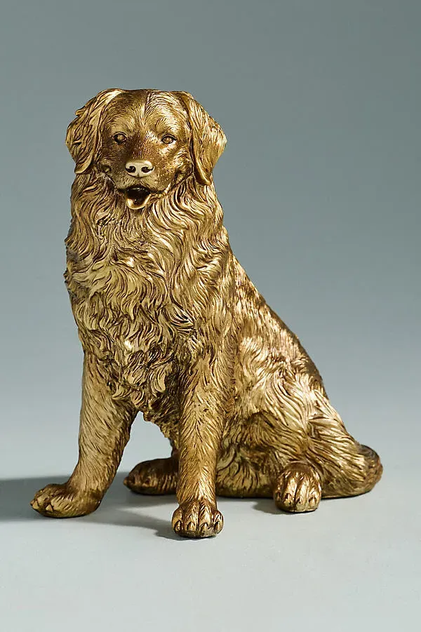 Animal Icon Dog Decorative Object - Gold, Resin product