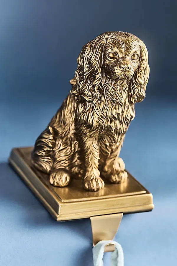 Animal Icon Dog Stocking Holder - Gold, Resin by Anthropologie, image 2