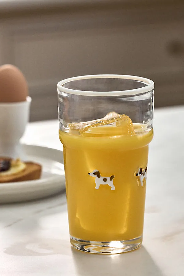 Animal Icon Tumbler Glass - Brown by Anthropologie