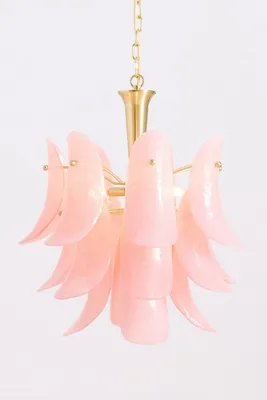Anisa Tiered Petal Glass Chandelier - Pink product