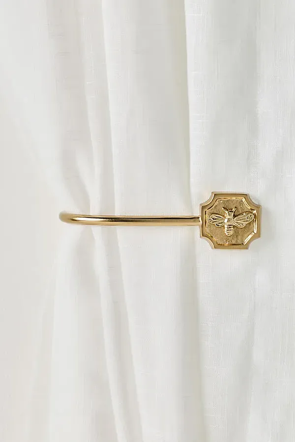 Anneli Metal Bee Curtain Tieback - Gold, Iron by Anthropologie
