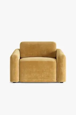 Annelise Accent Chair - Beige, Velvet by Anthropologie, image 2