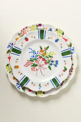 Annette Floral Dessert Plate - White, Melamine product