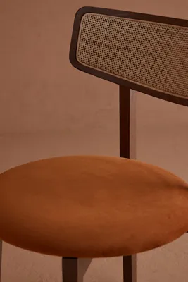 Annie Cane Set of 2 Dining Chairs - Orange, Velvet product
