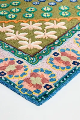 Annora Dragonfly Border 2x3 Rug - Wool alternate view