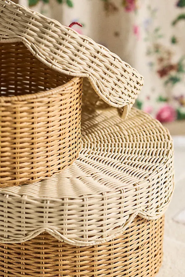 Antoinette Two-Tier Rattan Cake Basket, Set of 2 product