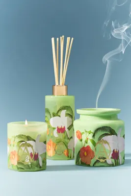 Apothecary 18 Orchid & Amber Glass Reed Diffuser - Green product