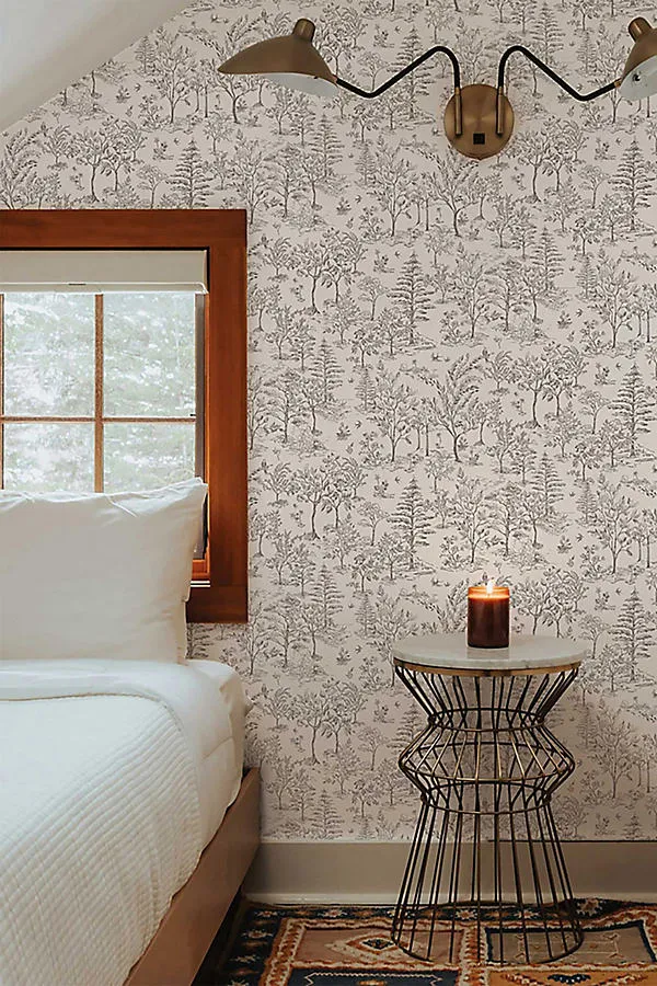 Arbor Toile Peel-and-Stick Wallpaper - Brown product