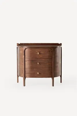 Aria 3-Drawer Dresser - Green, Pine Wood by Anthropologie, alternate view