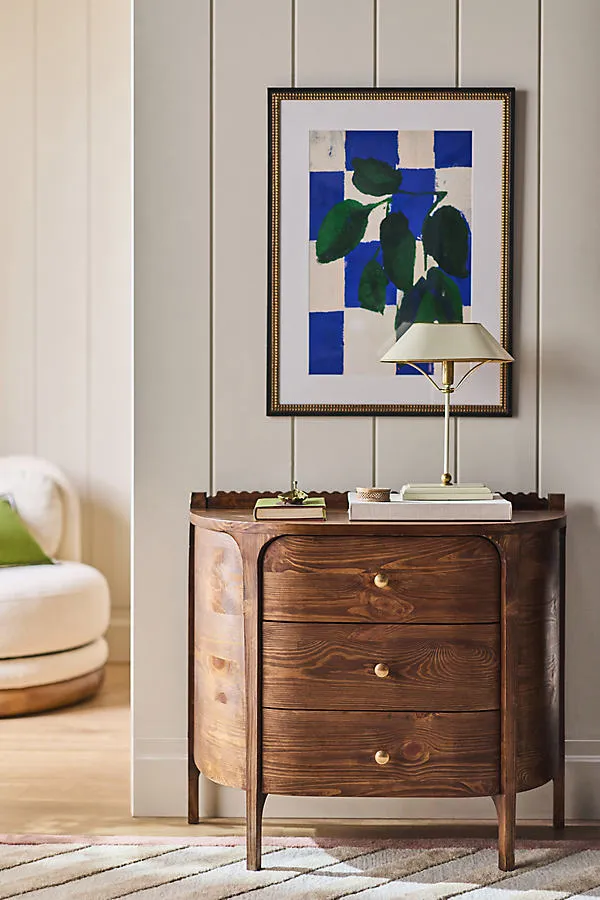 Aria 3-Drawer Dresser - Green, Pine Wood by Anthropologie