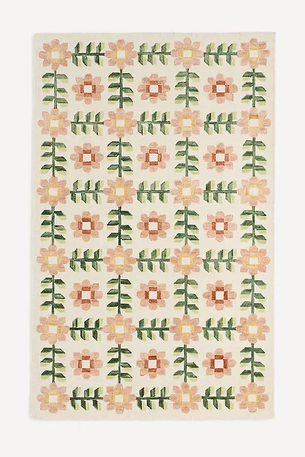 Arlington Flatwoven Floral Rug 2x3 - Wool, Cotton product